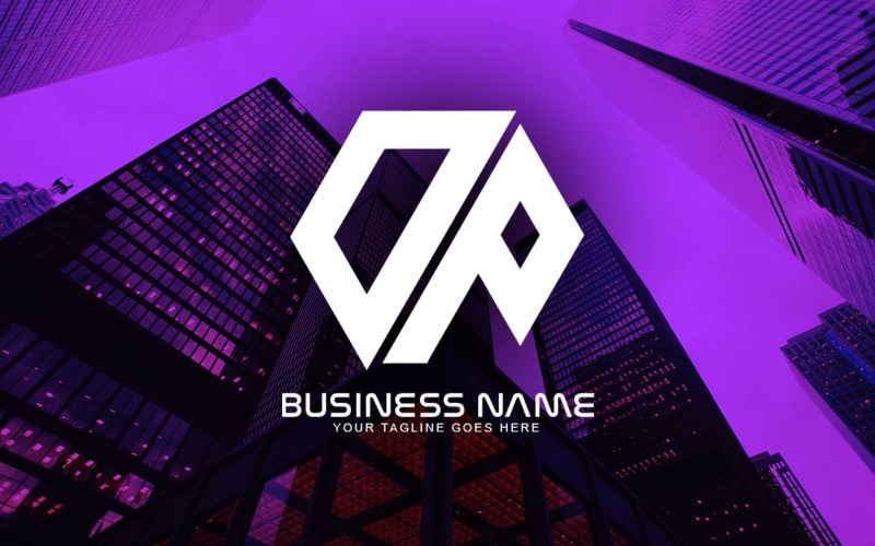 Professional Polygonal OP Letter Logo Design For Your Business - Brand Identity Logo Template