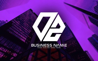 Professional Polygonal OZ Letter Logo Design For Your Business - Brand Identity
