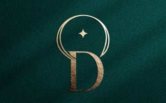 Elegant Minimalist Beauty Logo Cosmetic Letter D