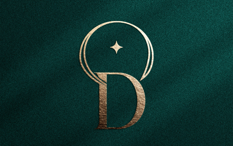 Elegant Minimalist Beauty Logo Cosmetic Letter D Logo Template