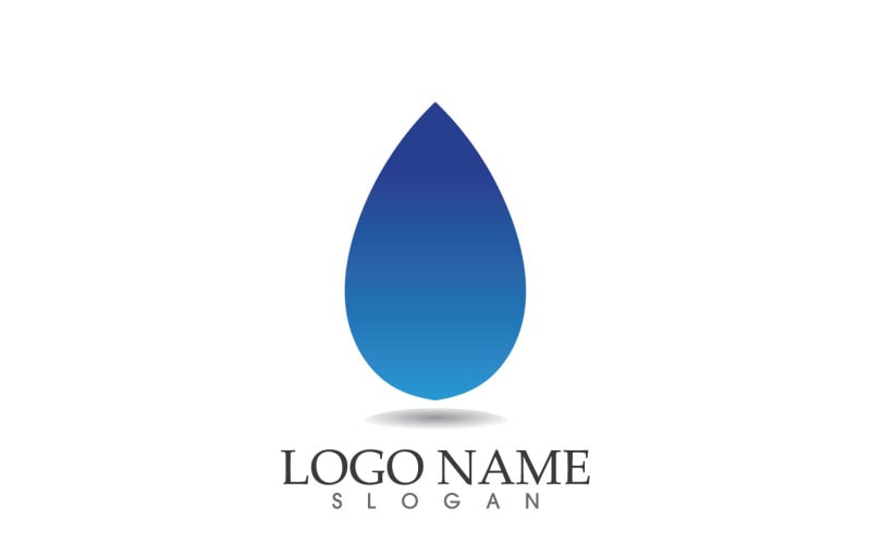 Water drop nature logo and symbol vector icon v12 Logo Template