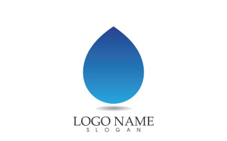 Water drop nature logo and symbol vector icon v13