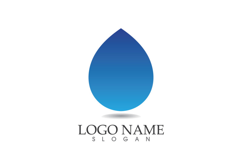 Water drop nature logo and symbol vector icon v13 Logo Template
