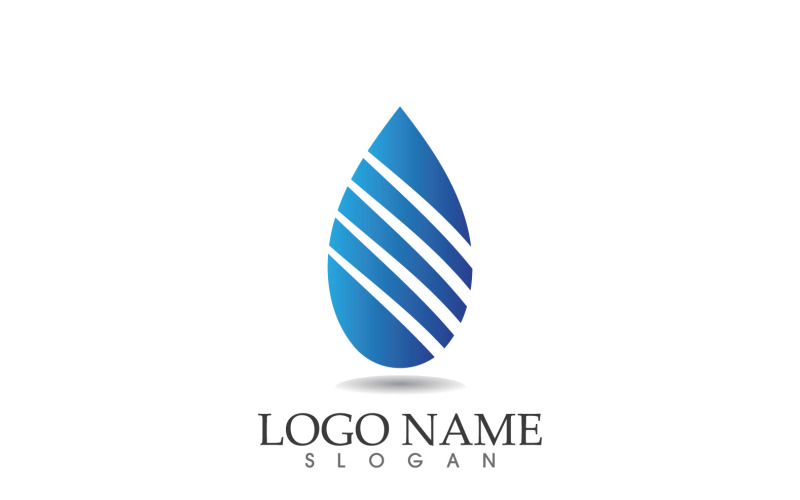 Water drop nature logo and symbol vector icon v14 Logo Template