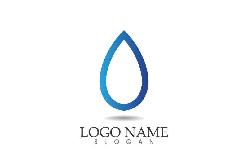 Water drop nature logo and symbol vector icon v19 Logo Template
