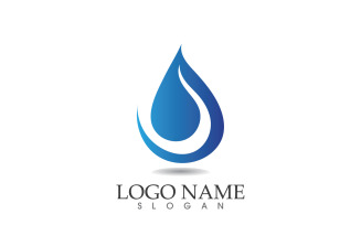 Water drop nature logo and symbol vector icon v20