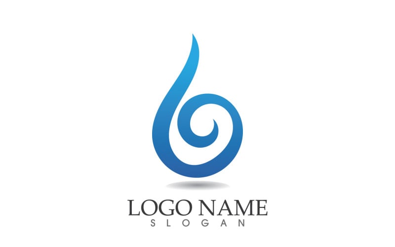 Water drop nature logo and symbol vector icon v2 Logo Template
