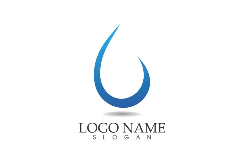 Water drop nature logo and symbol vector icon v3 Logo Template
