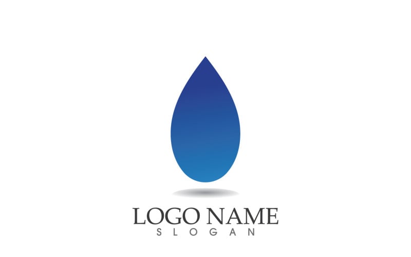 Water drop nature logo and symbol vector icon v7 Logo Template