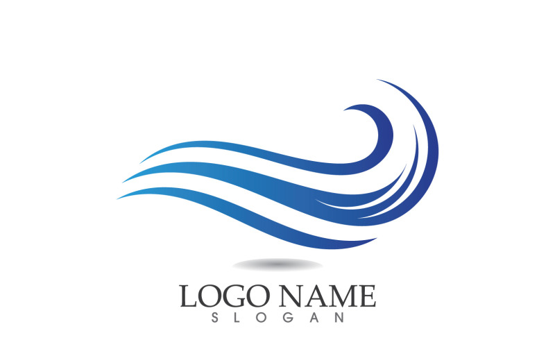 Water wave logo beach blue template design v20 Logo Template