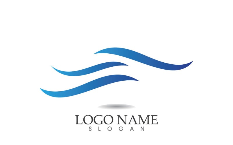 Water wave logo beach blue template design v27 Logo Template