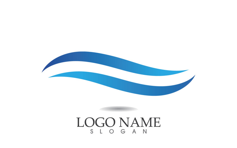 Water wave logo beach blue template design v28 Logo Template