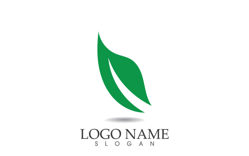 Green eco leaf nature fresh logo vector v14 Logo Template