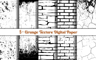 Hand-painted abstract black grunge texture background or digital paper