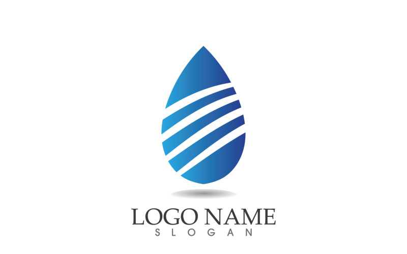 Water drop nature logo and symbol vector icon v23 Logo Template