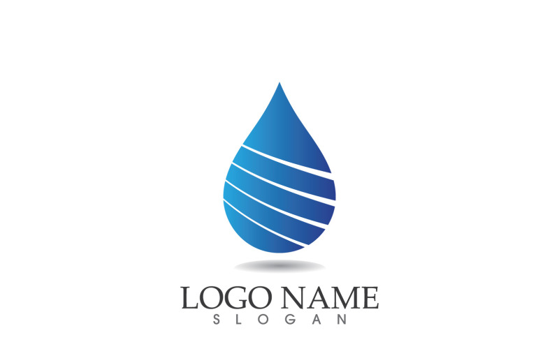 Water drop nature logo and symbol vector icon v24 Logo Template