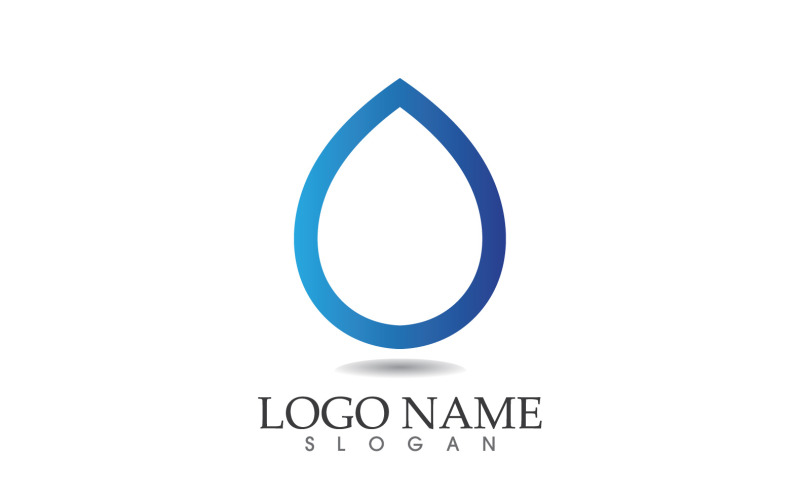 Water drop nature logo and symbol vector icon v27 Logo Template