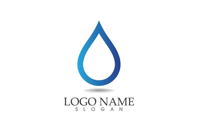 Water drop nature logo and symbol vector icon v28 Logo Template
