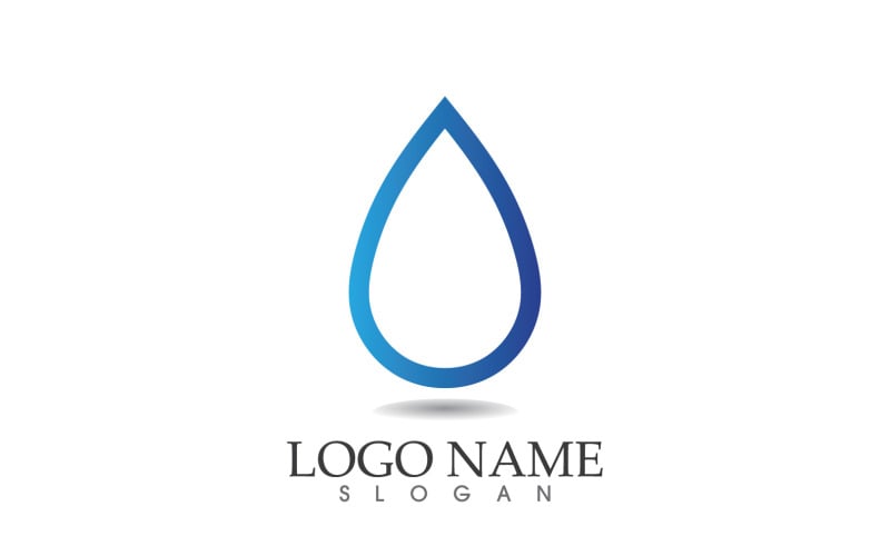 Water drop nature logo and symbol vector icon v29 Logo Template