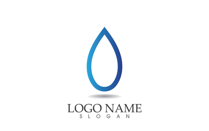 Water drop nature logo and symbol vector icon v30 Logo Template