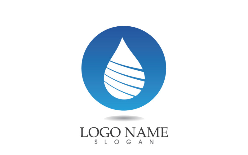Water drop nature logo and symbol vector icon v55 Logo Template