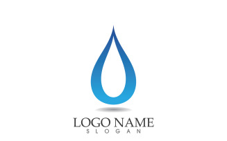 Water drop nature logo and symbol vector icon v60