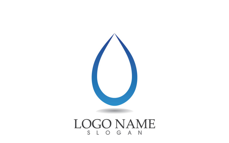 Water drop nature logo and symbol vector icon v62 Logo Template