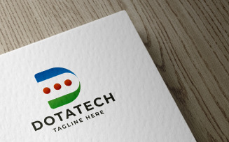 Dot Tech Letter D Pro Logo Template