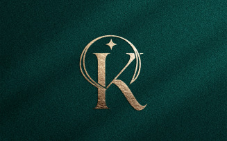 Elegant Minimalist Beauty Logo Cosmetic Letter K