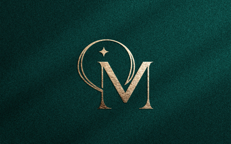 Elegant Minimalist Beauty Logo Cosmetic Letter M Logo Template