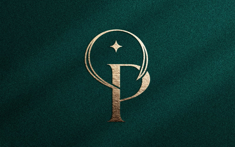 Elegant Minimalist Beauty Logo Cosmetic Letter P Logo Template