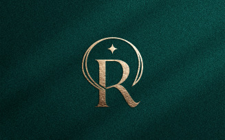 Elegant Minimalist Beauty Logo Cosmetic Letter R