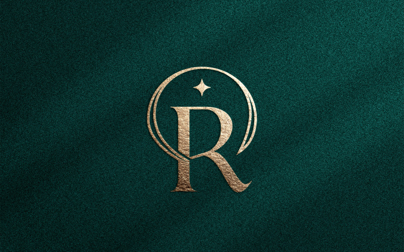 Elegant Minimalist Beauty Logo Cosmetic Letter R Logo Template