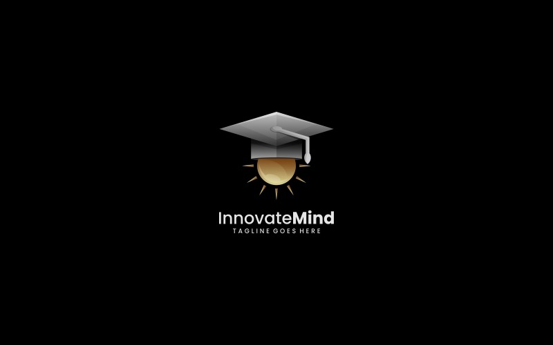 Graduation Hat Gradient Logo Logo Template
