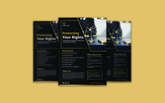 Law Firm Gold Flyer Template