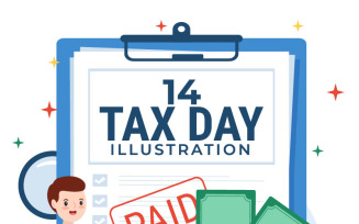 14 Tax Day Design Illustration