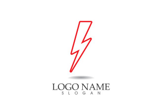 Thunderbolt lightning flash, power logo vector v11