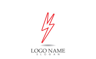 Thunderbolt lightning flash, power logo vector v12