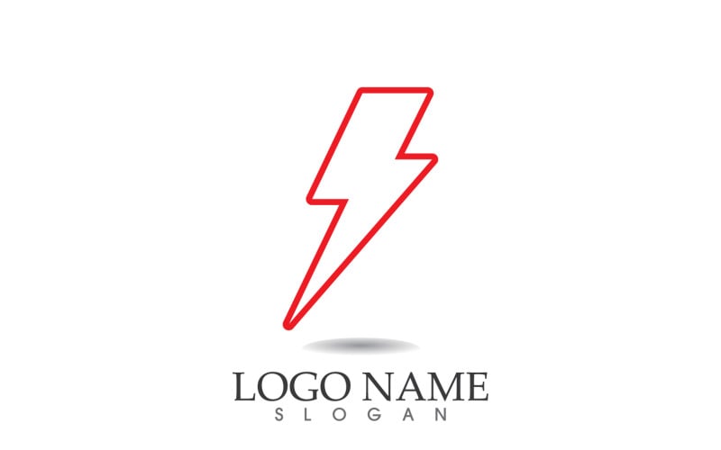 Thunderbolt lightning flash, power logo vector v15 Logo Template