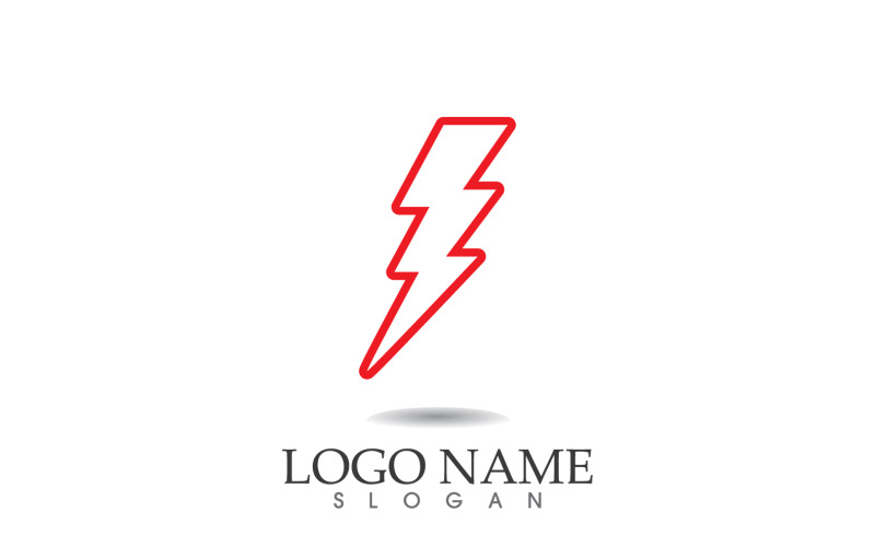 Thunderbolt lightning flash, power logo vector v23 Logo Template