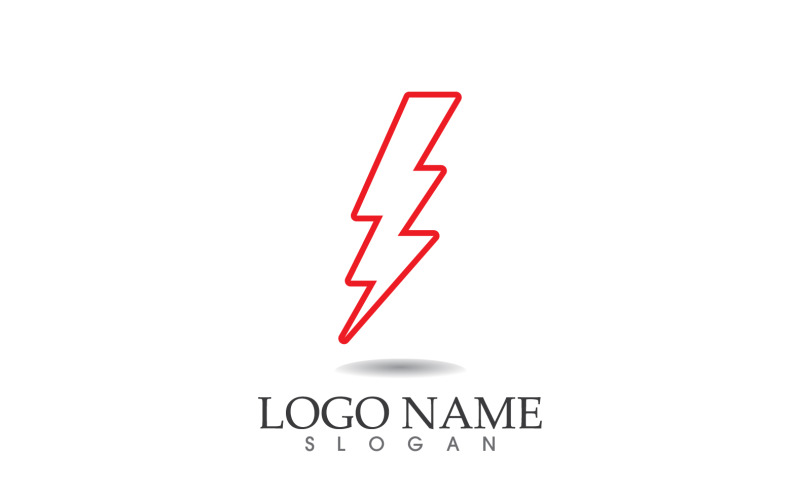 Thunderbolt lightning flash, power logo vector v30 Logo Template