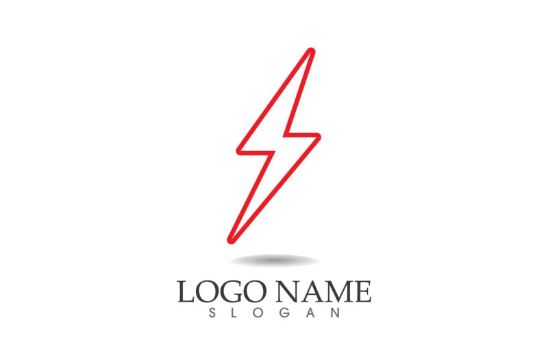 Thunderbolt lightning flash, power logo vector v33 Logo Template