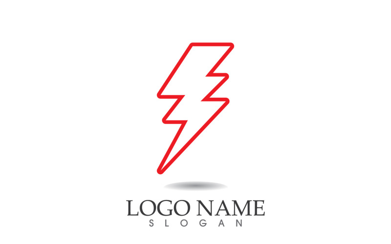 Thunderbolt lightning flash, power logo vector v34 Logo Template