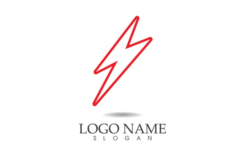Thunderbolt lightning flash, power logo vector v7 Logo Template