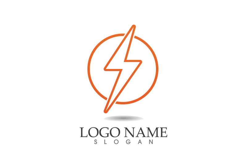 Thunderbolt lightning power logo vector v10 Logo Template