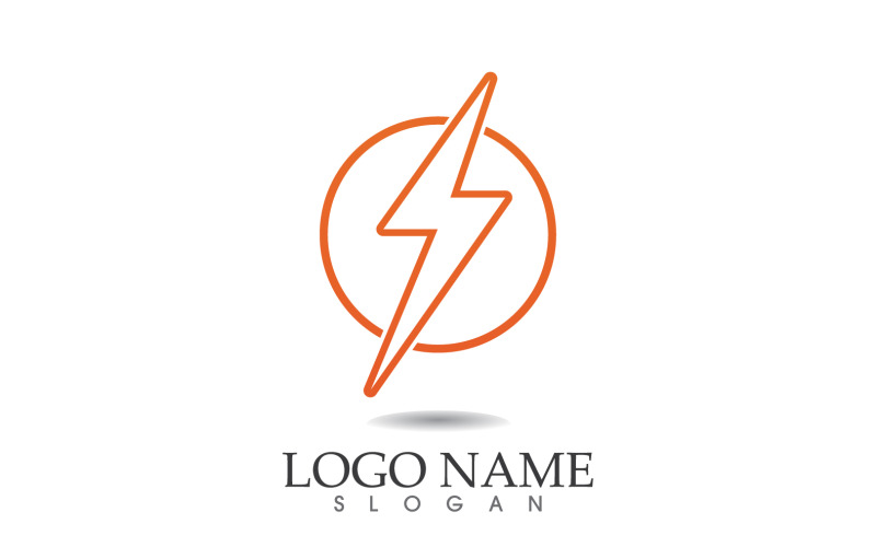 Thunderbolt lightning power logo vector v13 Logo Template