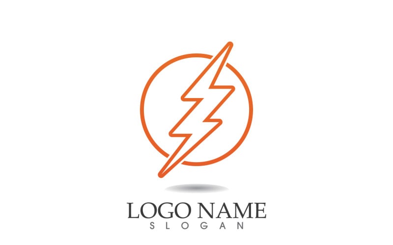 Thunderbolt lightning power logo vector v14 Logo Template