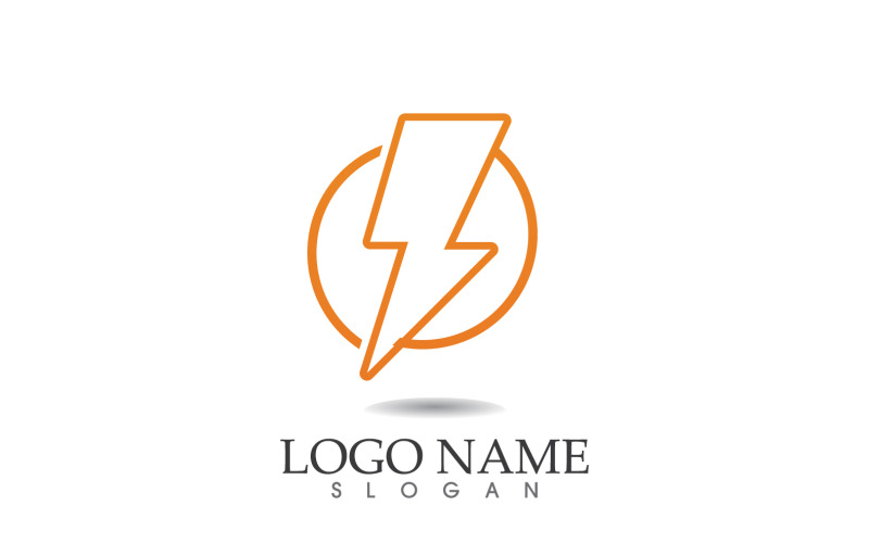Thunderbolt lightning power logo vector v1 Logo Template