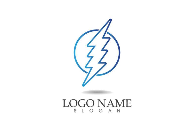 Thunderbolt lightning power logo vector v22 Logo Template