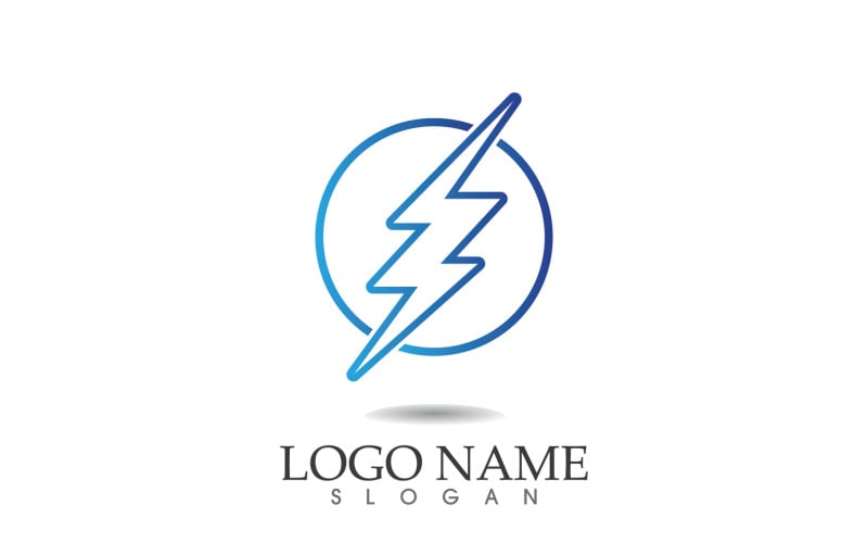 Thunderbolt lightning power logo vector v24 Logo Template
